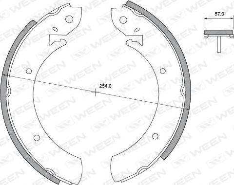 Ween 152-2027 - Brake Shoe Set autospares.lv