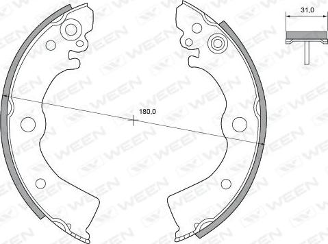 Ween 152-2146 - Brake Shoe Set autospares.lv