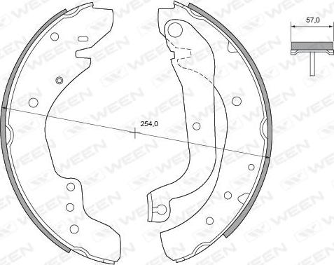 Ween 152-2148 - Brake Shoe Set autospares.lv