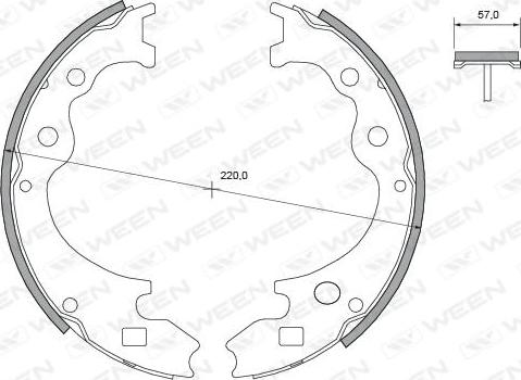 Ween 152-2109 - Brake Shoe Set autospares.lv