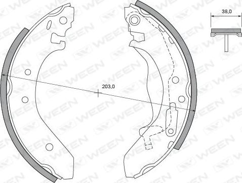 Ween 152-2102 - Brake Shoe Set autospares.lv