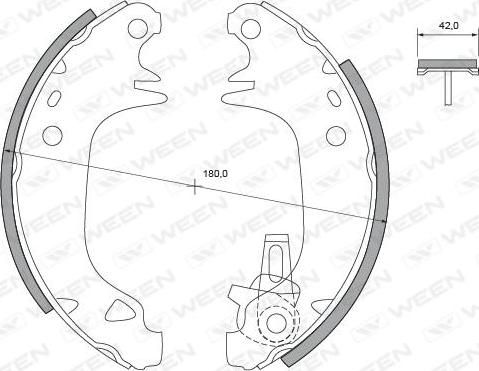 Ween 152-2107 - Brake Shoe Set autospares.lv