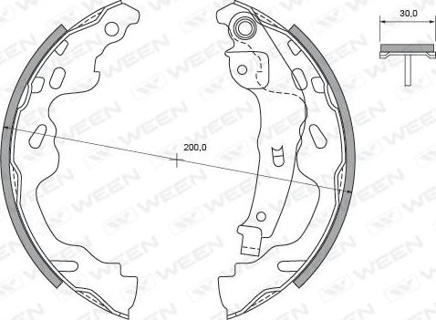 Ween 152-2136 - Brake Shoe Set autospares.lv