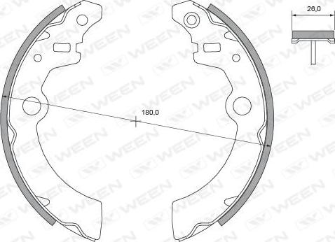 Ween 152-2132 - Brake Shoe Set autospares.lv