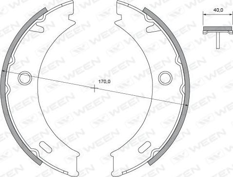 Ween 152-2124 - Brake Shoe Set autospares.lv