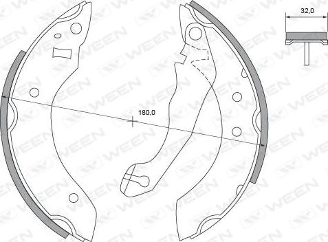 Ween 152-2176 - Brake Shoe Set autospares.lv