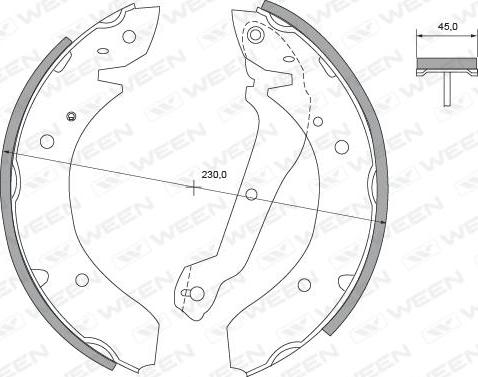 Ween 152-2177 - Brake Shoe Set autospares.lv