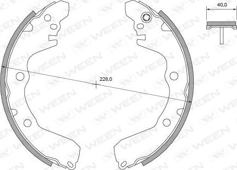 Ween 152-2392 - Brake Shoe Set autospares.lv