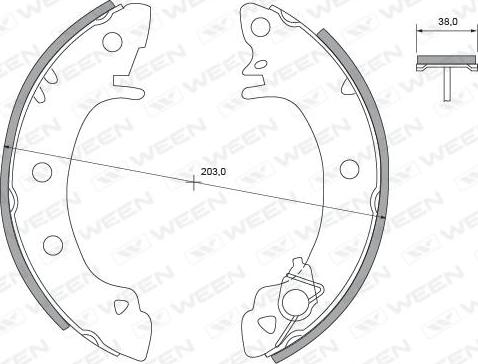 Ween 152-2342 - Brake Shoe Set autospares.lv