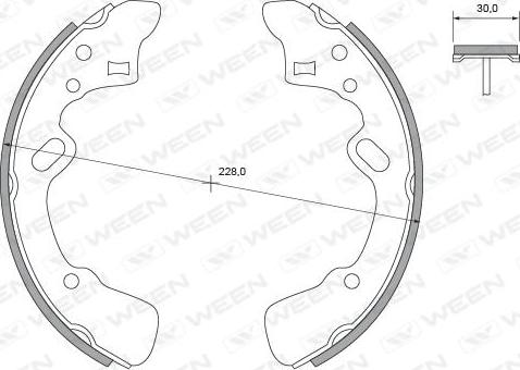 Ween 152-2368 - Brake Shoe Set autospares.lv