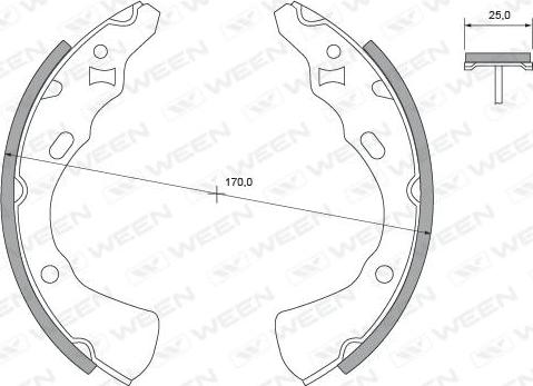 Ween 152-2367 - Brake Shoe Set autospares.lv