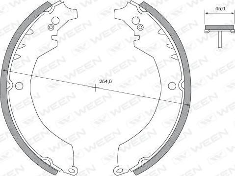 Ween 152-2317 - Brake Shoe Set autospares.lv