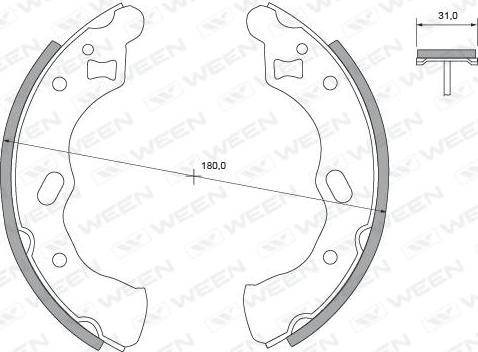 Ween 152-2389 - Brake Shoe Set autospares.lv