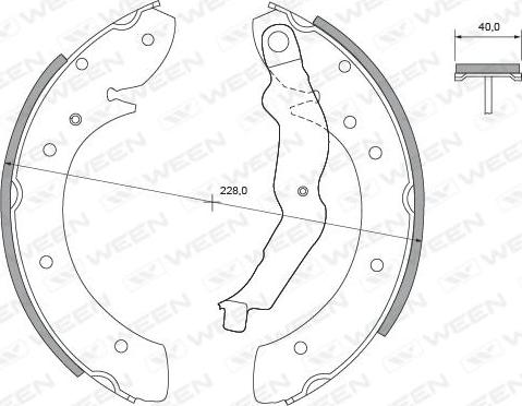 Ween 152-2385 - Brake Shoe Set autospares.lv