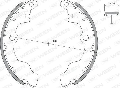 Ween 152-2336 - Brake Shoe Set autospares.lv