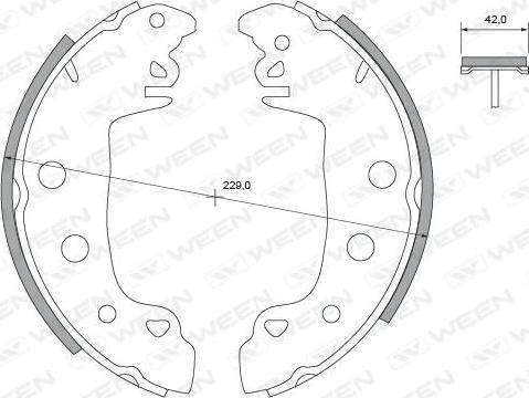 Ween 152-2338 - Brake Shoe Set autospares.lv