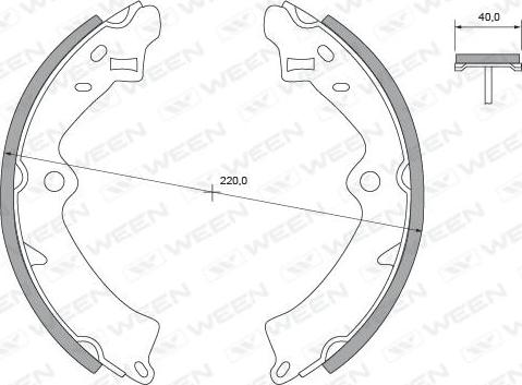 Ween 152-2325 - Brake Shoe Set autospares.lv