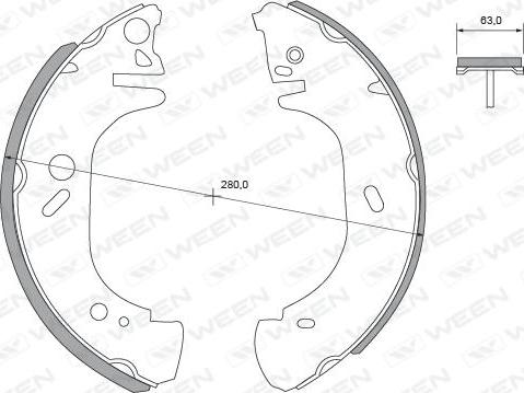 Ween 152-2370 - Brake Shoe Set autospares.lv