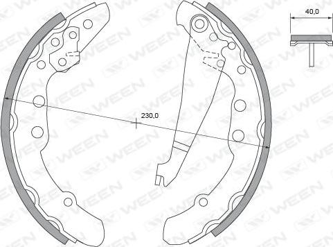 Ween 152-2371 - Brake Shoe Set autospares.lv