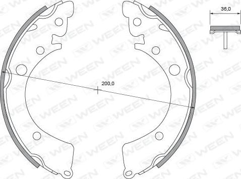 Ween 152-2299 - Brake Shoe Set autospares.lv