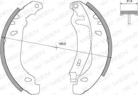 Ween 152-2291 - Brake Shoe Set autospares.lv