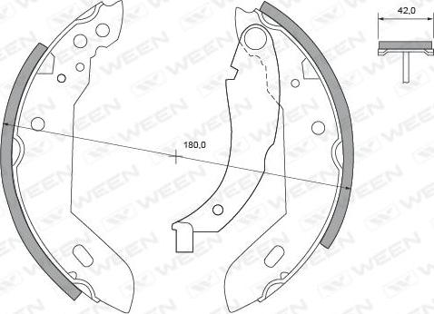 Ween 152-2269 - Brake Shoe Set autospares.lv