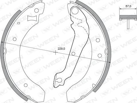 Ween 152-2202 - Brake Shoe Set autospares.lv