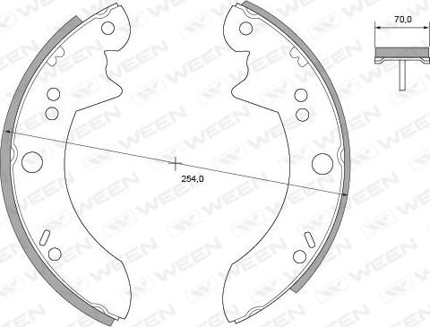 Ween 152-2214 - Brake Shoe Set autospares.lv