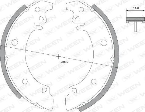 Ween 152-2211 - Brake Shoe Set autospares.lv