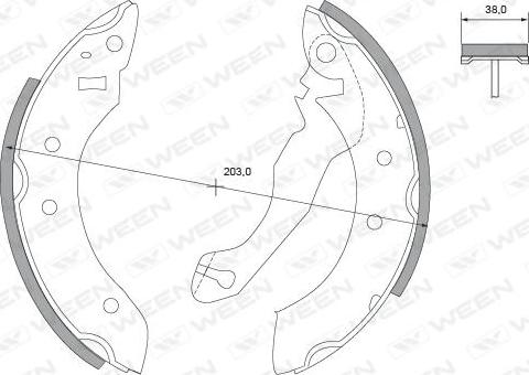 Ween 152-2218 - Brake Shoe Set autospares.lv