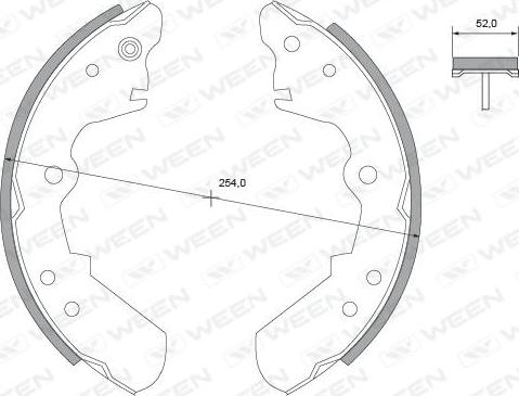 Ween 152-2225 - Brake Shoe Set autospares.lv