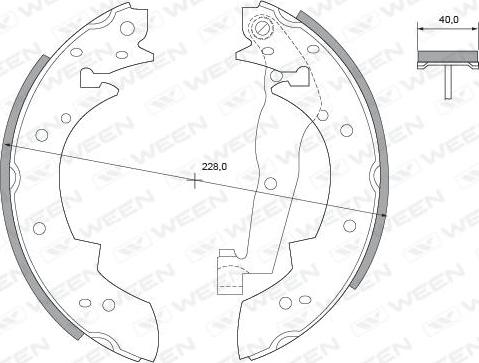 Ween 152-2226 - Brake Shoe Set autospares.lv