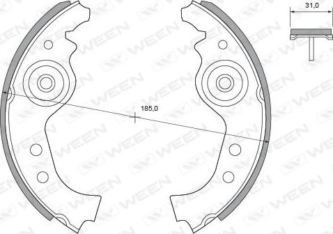 Ween 152-2271 - Brake Shoe Set autospares.lv