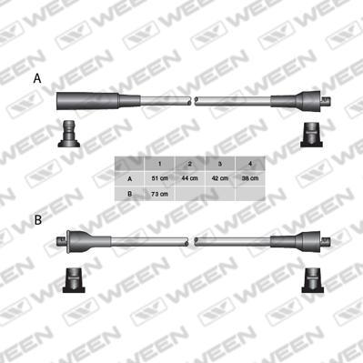 Ween 110-5213 - Ignition Cable Kit autospares.lv