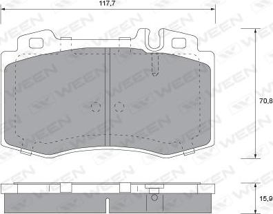 Ween 151-1304 - Brake Pad Set, disc brake autospares.lv