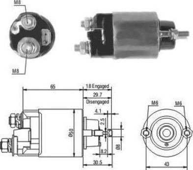 WE PARTS 471480097 - Solenoid Switch, starter autospares.lv