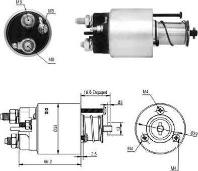 WE PARTS 471480054 - Solenoid Switch, starter autospares.lv