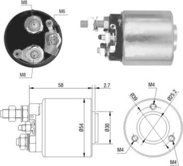 WE PARTS 471480008 - Solenoid Switch, starter autospares.lv