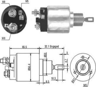 WE PARTS 471480003 - Solenoid Switch, starter autospares.lv