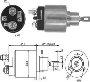 WE PARTS 471480002 - Solenoid Switch, starter autospares.lv