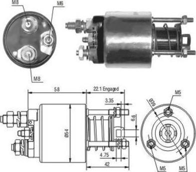 WE PARTS 471480077 - Solenoid Switch, starter autospares.lv