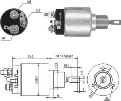 WE PARTS 471480164 - Solenoid Switch, starter autospares.lv