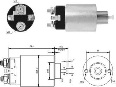 WE PARTS 471480167 - Solenoid Switch, starter autospares.lv