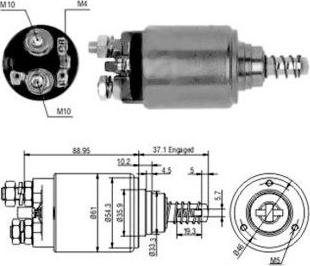 WE PARTS 471480186 - Solenoid Switch, starter autospares.lv