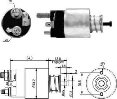 WE PARTS 471480135 - Solenoid Switch, starter autospares.lv