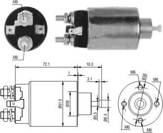 WE PARTS 471480235 - Solenoid Switch, starter autospares.lv