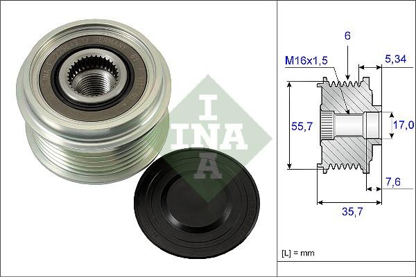 Wilmink Group WG1097493 - Pulley, alternator, freewheel clutch autospares.lv