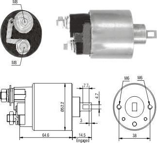 Wilmink Group WG1821409 - Solenoid Switch, starter autospares.lv