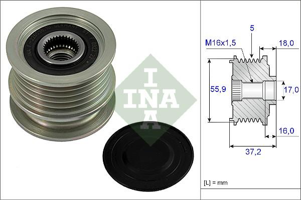 Wilmink Group WG1253592 - Pulley, alternator, freewheel clutch autospares.lv