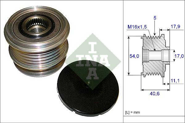 Wilmink Group WG1253697 - Pulley, alternator, freewheel clutch autospares.lv